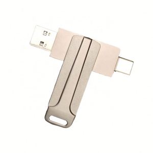 แฟลชไดรฟ์ USB Type C โลหะแบบใหม่ ขายส่ง ของขวัญธุรกิจ สั่งทำโลโก้ได้ 2 in 1 OTG ราคาถูก - Product Image 2
