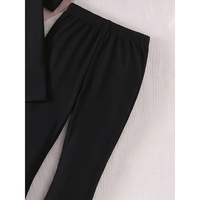 Ensemble de vêtements pour filles, vêtements d'été confortables en polyester noir, vêtements de loisirs pour enfants