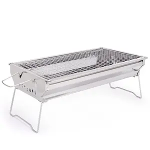 Outdoor stainless steel barbecue grill folding portable barbecue charcoal bbq grill
