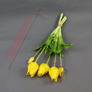 Fleurs artificielles en plastique souple de haute qualité en forme de pêche, décorations de fleurs artificielles haut de gamme, accessoires photo pour salon - Product Image 2
