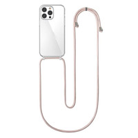 Étui de téléphone à bandoulière avec clochette et coque transparente pour iPhone 17 Pro Max – Housse de protection