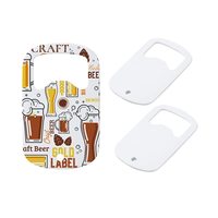 Décapsuleur porte-clés vintage en acier inoxydable à impression double face, vierge, personnalisable par sublimation à chaud avec logo sur mesure, vente en gros
