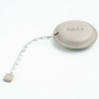 Ruban à mesurer rétractable en cuir PU avec logo personnalisé, bord d'huile rond, mesure sur mesure, 1.5m, cadeau promotionnel, mini mode portable