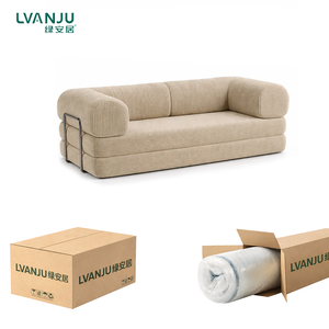 Divano all'ingrosso compresso in scatola, senza telaio, in schiuma ad alta densità, divano in velluto a coste per soggiorno - Product Image 1