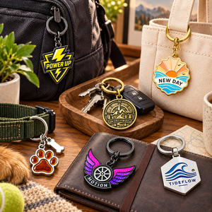 Llaveros Personalizados de Aleación de Zinc, Forma Irregular, Impresión UV, Regalo Promocional de Moda, Resistentes, Fabricación OEM ODM - Product Image 2