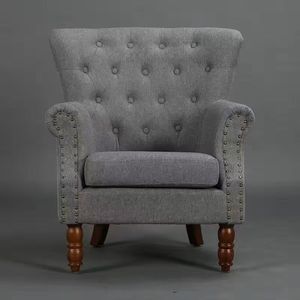 Sillón reclinable para sala de estar, sillón de lectura con asiento acolchado, silla de acento Wingback de tela para dormitorio - Product Image 1