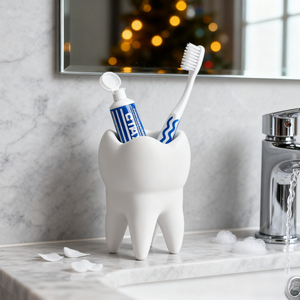 Portapenne e Portaspazzolini da Bagno Moderno a Forma di Dente, Stampato in 3D, Ecologico e Durevole - Product Image 1