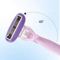 Rasoir manuel pour femmes Breeze à 5 lames, rasoir à long manche pour femmes, pour les soins personnels quotidiens