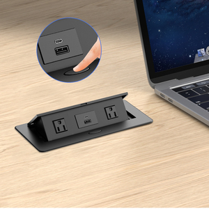 US Tabletop <strong>Power</strong> Box With Type-C PD 20W Fast Charging Ports NFC Network <strong>Pop</strong>-<strong>up</strong> Design For Conference <strong>Desktop</strong> Outlets - Product Image 2
