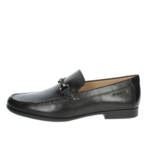 Scarpe eleganti mocassino nere 110600 da uomo suola Oxford di lusso e soletta in vera pelle per feste in ufficio o matrimonio - Product Image 1