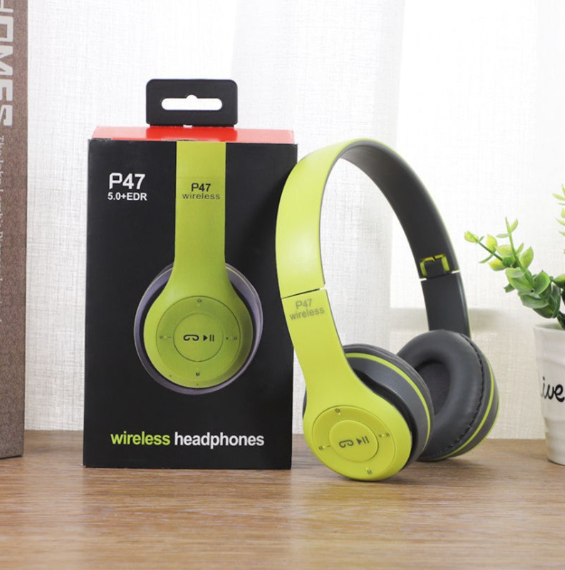 2025 Hot Selling P47 Wireless Headphones Earbuds Over-Ear Noise Cancelling Music Gaming Headphones Sports Running Earphone