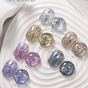 Ensemble de vernis à ongles en gel UV à paillettes de 15 ml avec lampe LED, kit de gel à ongles scintillant pour manucure en salon - Product Image 5