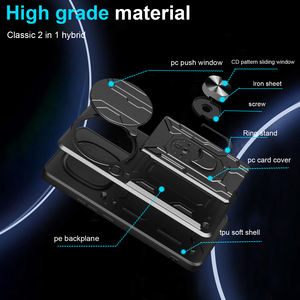 Funda para Teléfono Móvil con Ranura para Tarjetas para Xiaomi Redmi Note 14 Pro Plus 15 15C 14C <span class=keywords><strong>A5</strong></span> A3, Anillo, Soporte, Protección de Cámara, Antigolpes - Product Image 4