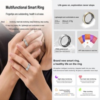 Anillo Inteligente Más Reciente, Resistente al Agua, con Monitorización de Salud y Estado Físico, Anillo Inteligente Funcional para Parejas, Joyería de Acero Inoxidable