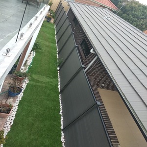 Juego completo de paneles de valla de jardín WPC para exteriores DIY, presión <span class=keywords><strong>privada</strong></span>, grano de madera, modelado en relieve 3D, balcones de aluminio, Villa Park - Product Image 5