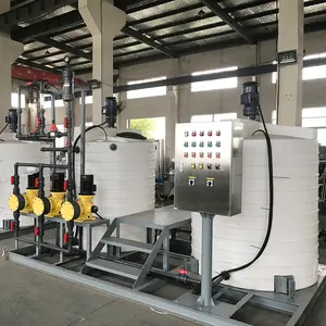 Máquina manual de dosificación de polímero, sistema de dosificación de flotación de tanque de ácido de aluminio