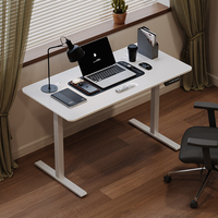 Nouveau modèle de bureau informatique de haute qualité, table de bureau à moteur unique, noir, bureau assis-debout, bureau électrique réglable en hauteur