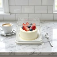 Boîtes à gâteaux transparentes en gros 4/5 pouces pour cheesecake, mousse, pâtisserie – Emballages transparents à emporter en blister