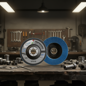 Disque à lamelles professionnel Fervi 125 mm, disque abrasif sans fer pour le ponçage du métal - Product Image 2