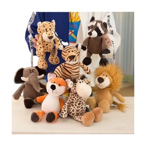 CustomPlushMaker ของเล่นสัตว์ป่าขายส่ง ของเล่นตุ๊กตาสัตว์สั่งทำ ของเล่นตุ๊กตาขนนุ่มน่ารัก ตุ๊กตาสัตว์ขนนุ่ม ฟ็อกซ์ แรคคูน ช้าง - Product Image 1