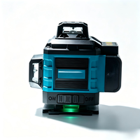 Niveau laser vert 4D à 16 lignes avec affichage numérique 360° °   Instrument de mesure laser à ligne croisée auto-nivelant
