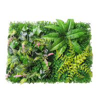 Panneau mural de fleurs artificielles, feuillage mixte, toile de fond, herbe multi-plantes, feuilles vertes, mur pour la décoration intérieure et extérieure du jardin