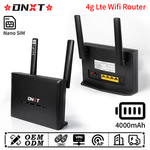 เราเตอร์ DNXT Wifi รองรับซิมการ์ด RP-SMA WiFi6 เราเตอร์ 4g พร้อมซิมการ์ด แบตเตอรี่ 4000mAh เราเตอร์ Wifi Lte 4g โหมด AP พร้อมซิมการ์ด สำหรับใช้ในบ้าน - Product Image 1