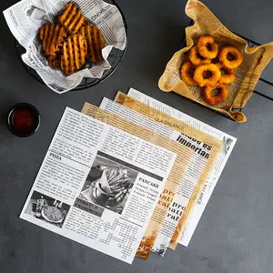 印刷熟食店汉堡包装纸包装三明治蜡，用于食品包装个性化防油纸