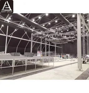 Sistema de telhado Truss Palco de Concertos de Alumínio ao ar livre, equipamento de iluminação de palco Portátil, Ajustável em Altura plataforma de Estágio