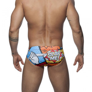 CELINNEY Calzoncillos de baño sexys para hombre con estampado de patchwork, licra/poliéster, secado rápido, ropa de playa transpirable - Product Image 4