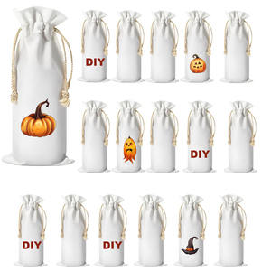 Bolsas de lona para vino Fabricantes personalizados Botella de vino Bolso con cordón Bolsas de vino de gran capacidad Se pueden imprimir Logo Carta - Product Image 3