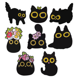 Custom Floral Kitten Hide-and-Seek Esmalte Pins Gatos em Plantas Broche Animal Engraçado Lapela Badges Metal Crafts Presente Crianças Amigos - Product Image 1