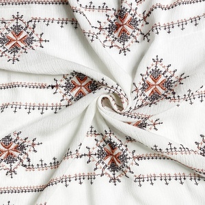 Colheita 100% rayon colorido boêmio ponto cruz bordado tecido para vestido <span class=keywords><strong>aida</strong></span> pano 14 contagem ponto cruz tecido broderie - Product Image 5