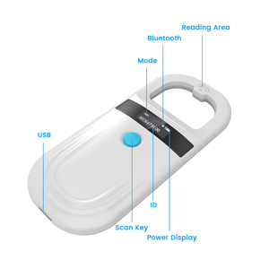 Nouveau lecteur de système de gestion agricole compact et portable, scanner d'identification auriculaire pour animaux, lecteur RFID basse fréquence pour bétail et chiens - Product Image 2