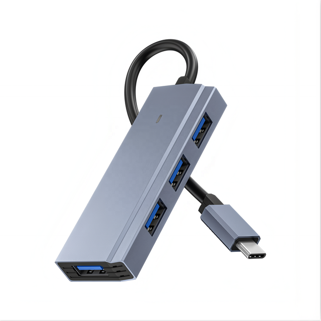 USB C Hub 4 in 1 4 Port USB 3.0 Aluminum Alloy Adapter for Laptop Phone Steam Deck Gaming Consoles High Speed in Stock