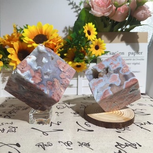 Vente en gros de cubes d'agate mousse naturelle de haute qualité, gravés, tendance mode, cristal de guérison, <span class=keywords><strong>géode</strong></span> de quartz, Feng Shui, pour les affaires - Product Image 3
