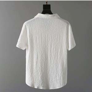 Ensemble de survêtement d'été 2 pièces pour homme : Haut à manches courtes et pantalon long uni avec col polo boutonné et taille élastique - Product Image 5