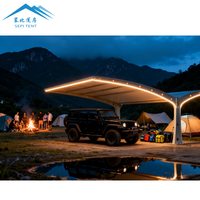 Usine personnalisée cadre en acier PVDF couverture Membrane Structure voiture Parking tente ombre étanche Carports pour parking