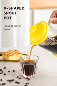 Cafetière à piston en verre borosilicate de haute qualité de 600 ml (20 oz) avec filtre ultra-fin pour le bureau - Product Image 4