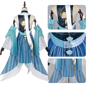 Disfraz de Anime Genshin Impact para mujer, traje <span class=keywords><strong>elegante</strong></span> para fiesta de Halloween, actividad, juego de rol - Product Image 5