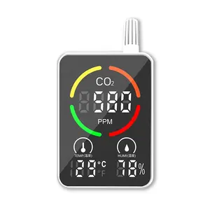 Oem detektor CO2 suhu dan kelembaban dan Monitor kualitas udara dengan Alarm otomatis CO2 Monitor Gas Analyzer