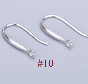 Vòng tròn đơn giản giấy <span class=keywords><strong>Clip</strong></span> Trái tim 925 Sterling bạc DIY cài đặt Bông tai trở lại - Product Image 6