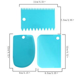 <b>Silicone</b> DIY Decorating <b>Tool</b> Pastry Cream with Toothed Edge Fondant Cutter Scraper for Cake Baking - Product Image 5