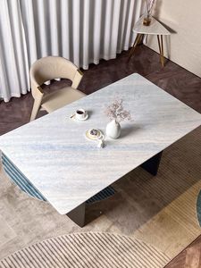 Mármol azul de lujo natural, venas blancas divididas, <span class=keywords><strong>cocina</strong></span>, baño, pared, Isla, mostrador, tocador, barra de escritorio, bisel superior cortado en tamaño - Product Image 6