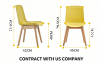 Chaises de salle à manger empilables en fibre de polypropylène renforcée avec pieds en bois - Design moderne pour usage domestique et commercial (hôtels) |   Garantie de 3 ans
