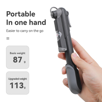 Pompe à air pour vélo JOHORSE haute pression légère 120 PSI, gonfleur portable en nylon pour valves Schrader et Presta, tige télescopique de 13 cm