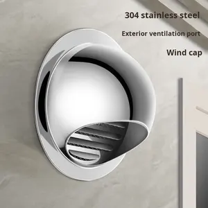 YOTO Tutup Ventilasi Dinding Eksterior Baja Tahan Karat 304 yang Diperkuat, Penutup Ventilasi Bulat untuk Penghisap Asap, Lubang Udara 304 - Product Image 2