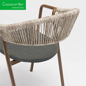 Wedding Outdoor <strong>Chair</strong> Furniture <strong>High</strong> <strong>Back</strong> Aluminium Metal Patio Rattan <strong>Garden</strong> <strong>Chairs</strong> Set - Product Image 3