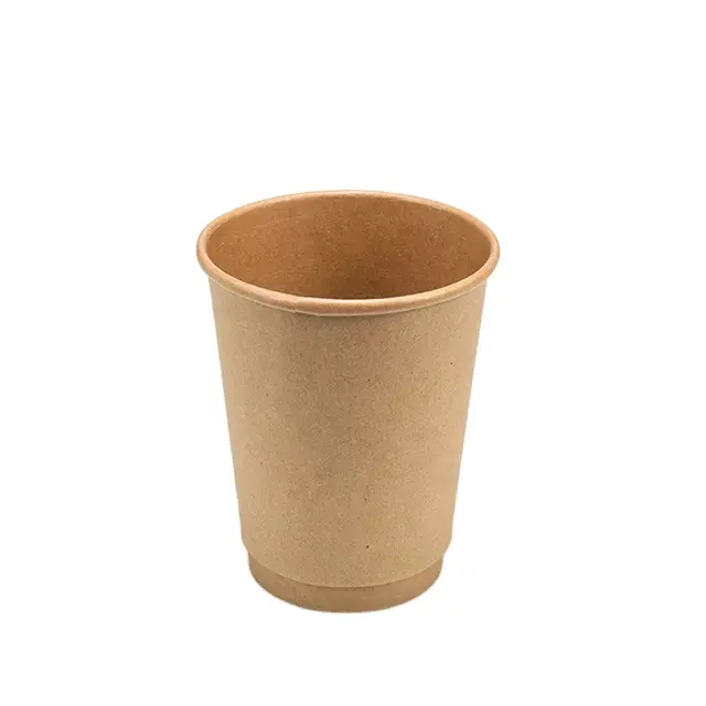 Gobelet en papier kraft biodégradable recyclable imprimé personnalisé de 3 oz 8oz 12oz tasses à café jetables avec couvercles