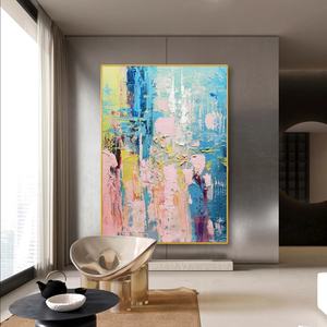 Pintura al Óleo sobre Lienzo, Arte Abstracto Colorido, Arte Texturizado en Lienzo, Pinturas Hechas a Mano, Decoración del Hogar, Arte Mural - Product Image 6